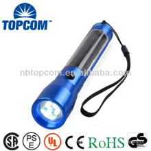 Aluminum 4led Ni-MH battery solar flashlight